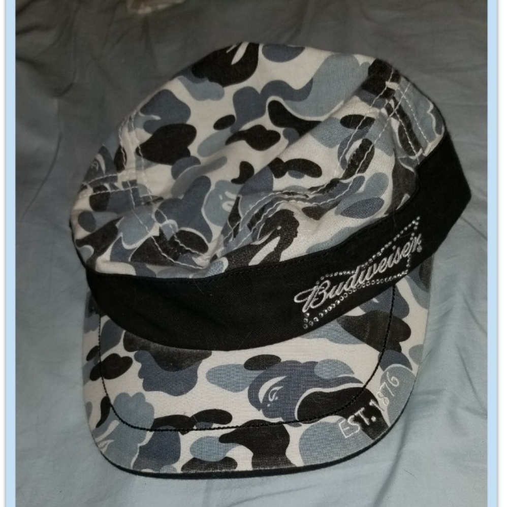 Blue and Grey Camo Hat